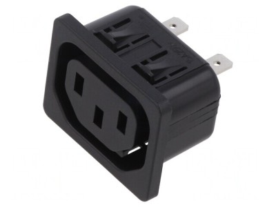 Conector Alimentare AC IEC 60320 C13 (F) 25-70&amp;deg;C foto