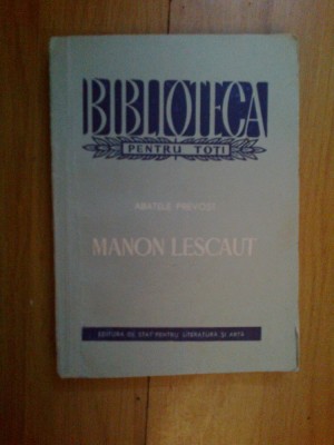 e3 Manon Lescaut - Abatele Prevost foto