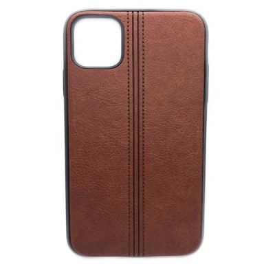 Husa telefon Silicon iPhone 12 Pro Max 6.7 brown leather foto