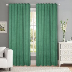 Draperie tip tesatura in cu rejansa transparenta cu ate pentru galerie, Madison, 150x270 cm, densitate 700 g/ml, Fahim, 1 buc