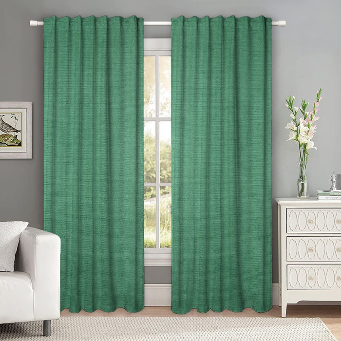 Draperie tip tesatura in cu rejansa transparenta cu ate pentru galerie, Madison, 150x245 cm, densitate 700 g/ml, Fahim, 1 buc