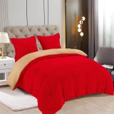 Lenjerie Pat Cocolino Cushina Co049, Microfibra Plusata, 3 Piese, , Rosu