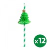 Paie Hartie Brad 3D, 197mm x 6mm, 12 Buc/Pachet, Best CarHome, Decoratiuni Craciun, Eco-friendly, Dungate Verzi