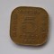 5 CENTS 1943 CEYLON