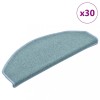 VidaXL Covorașe pentru scări, 30 buc., 65x24x4 cm, albastru marin, semirotunde, mari 3365758