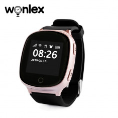 Ceas Smartwatch Pentru Copii Wonlex EW100S cu Functie Telefon, Senzor puls, Localizare GPS, Pedometru - Roz sidefat foto