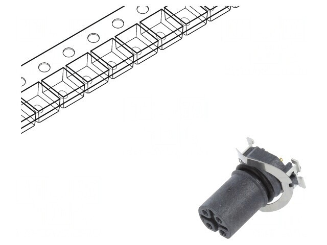 Soclu M12 5 PIN mamă Profibus PCB SMT 60V 4A