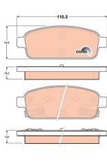 TRW GDB1844 COTEC set placute frana,frana disc