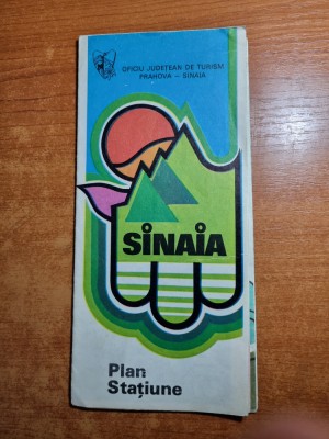 planul statiunii sinaia - din anul 1978 - dimensiunii 48/32 cm foto