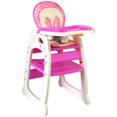 Scaun de masa multifunctional Baby Place Mamakids Roz cu Fluture foto