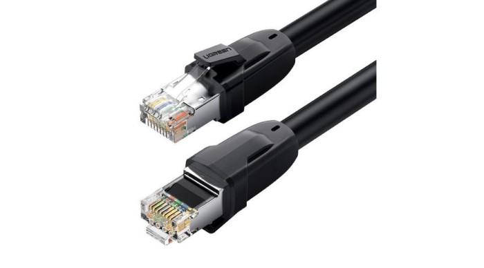 Ugreen Cablu patchcord Ethernet RJ45 Cat 8 T568B cablu LAN 3m - negru (70330)
