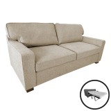 Cumpara ieftin Canapea extensibila 2 locuri Polaris, Pako World, Crem, 181x91x83 cm