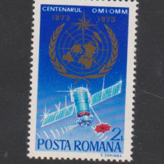 ROMANIA 1973 CENTENARUL ORGANIZATIEI METEOROLOGICE Serie 1 timbru LP.825 MNH**