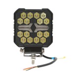 Proiector patrat LED cu DRL 9-36V, 22W alb-galben, carcasa aluminiu 107x107x33mm IP68 Breckner Germany