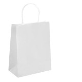 Punga Cadou Alba Hartie, 33x25x12 cm, Eleganta