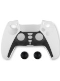 Husa Din Silicon Pentru Controller Si Thumb Grips Spartan Gear Negru Alb PS5