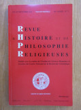 Revue d&#039;histoire et de philosophie religieuses, anul 96, nr. 3, 2016