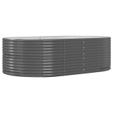 Cumpara ieftin Pat de gradina inaltat, antracit, 212x140x68 cm, otel galvanizat