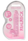 Cumpara ieftin Dildo Jelly Realrock "Crystal Clear" 17 cm - Roz