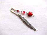 semn de carte cu howlite rosu 38708