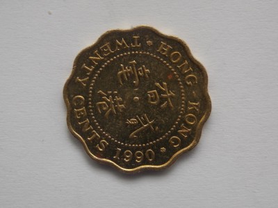 20 CENTS 1990 HONG KONG foto
