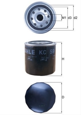 Filtru combustibil MAHLE KC59 foto