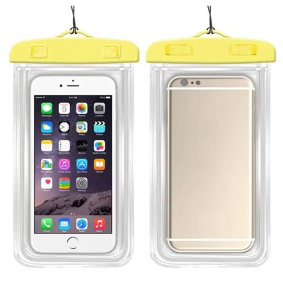 Husa telefon subacvatica IPX7, dimensiune mobil 4.0&amp;quot; - 6.5&amp;quot;, Galben - Techsuit foto