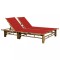 vidaXL Șezlong de 2 persoane, cu perne, bambus 3063951