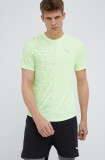 Cumpara ieftin Puma tricou de alergare Run Graphic 521402 culoarea verde, modelator
