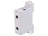 &Icirc;mbinare terminală de șine 95mm&sup2; cu 2 borne gri, lățime 23,7mm