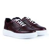 Sneakers barbati croco grena din piele SK18