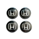Set 4 capace roti 60mm Honda Negru compatibil/inlocuitor janta aliaj