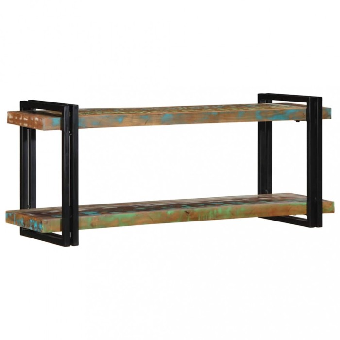 vidaXL Raft de perete din lemn masiv multicolor recuperat 4017489