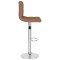 Scaun de bar, maro, material textil - 5
