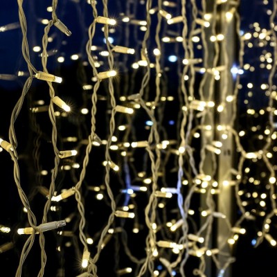 Instalatie turturi, 3 m, 132LED, alb cald foto