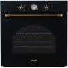 Cuptor incorporabil NBIO-9750RANT electric, 6 functii, 2 butoane, timer mecanic, 60L, sticla dubla, design rustic, antracit