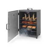 Afumatoare Electrica Inox Profi Line, 1600 W cu 3 Rafturi si 3 Agatatoare Pentru Carne
