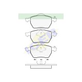 Set placute frana Icer 181138, parte montare : Punte Fata, Audi A4 (B5) 1994-2001, VW Passat 1988-2005
