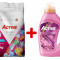 Detergent pudra pentru rufe colorate Active, sac 5kg, 68 spalari + Balsam de rufe Active Happy Day, 1.5 litri, 60 spalari