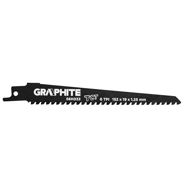 Panza pentru ferastrau sabie HM 152x19x1.25 mm 6TPI GRAPHITE 56H033 HardWork ToolsRange