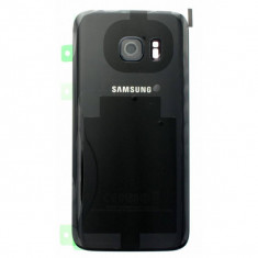 Capac Baterie Samsung Galaxy S7 G930 Negru Black Original Complet cu Ornamente foto