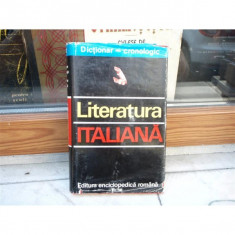 Dictionar cronologic de literatura italiana , Nina Facon , 1974 foto