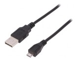 Cablu USB 2.0 A la Micro B 1m Negru, Digitus