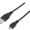Cablu USB 2.0 A la Micro B 1m Negru