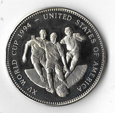 Moneda 2000 kwacha 1994 - Zambia, Campionatul Mondial de Fotbal 1994, 38,6 mm foto