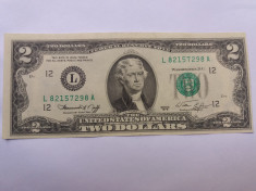 SUA 2 Dollars 1976-L Stare f buna foto