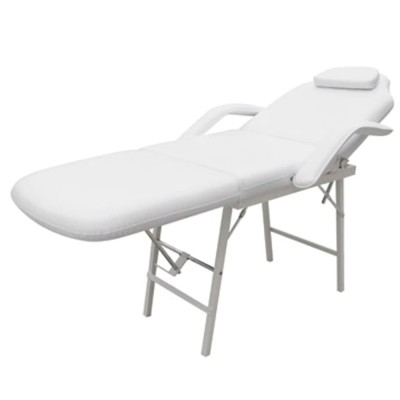 Pat cosmetică reglabil, alb, piele artificială foto