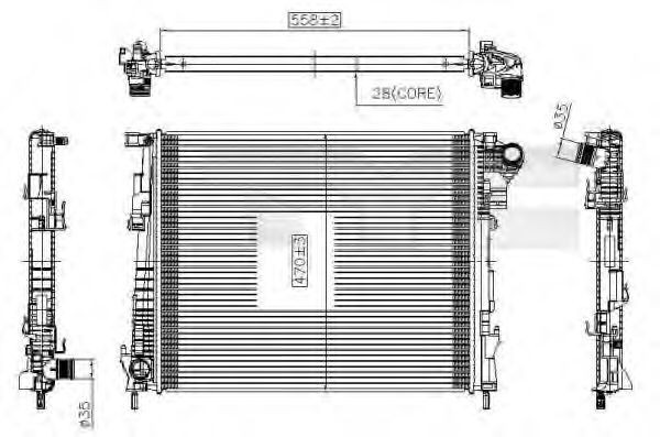 Radiator, racire motor RENAULT TRAFIC II platou / sasiu (EL) (2001 - 2014) TYC 725-0032