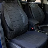 Cumpara ieftin Set Huse scaune auto piele si textil FORD Ecosport 2018 - 2024 (NEGRU)