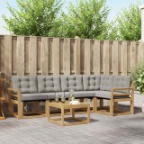 vidaXL Set de canapele de exterior cu pernă 6 pcs Alb și gri deschis 3389501